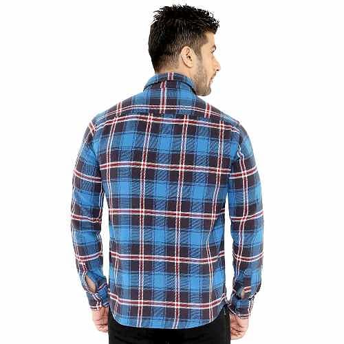 Blue & Black Checks Casual Shirt - 10500