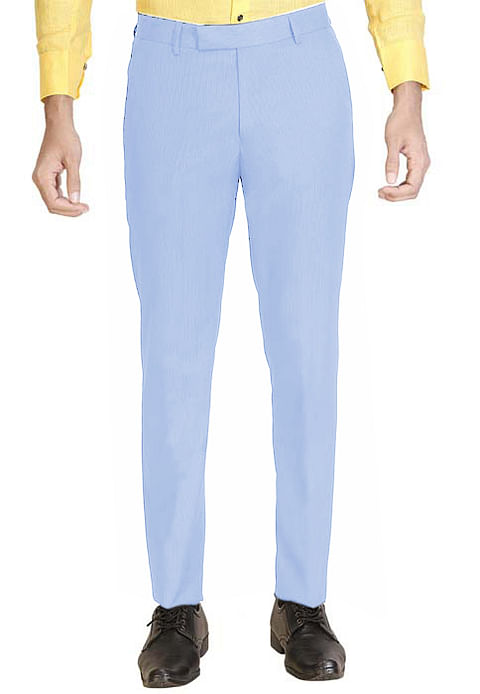 Authenzaa Ancle Length Formal Trouser FR-FT0007, Sky Blue