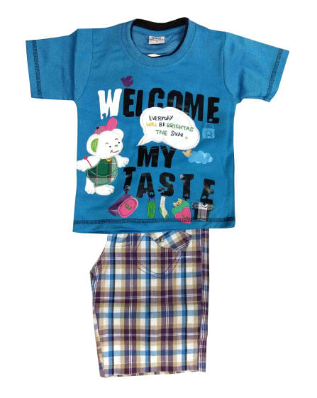 WELCOME-BLUE Kids Baba Suit