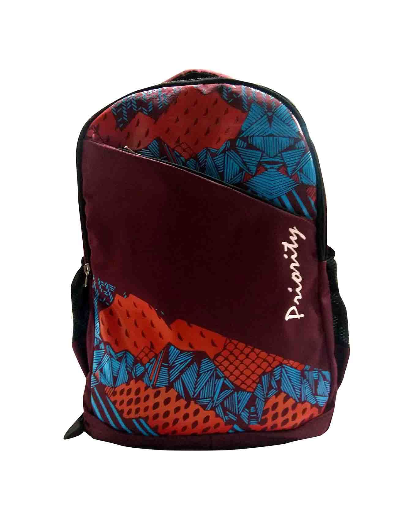 HS HIPPIE 01 -MAROON/BLUE Backpack Bag