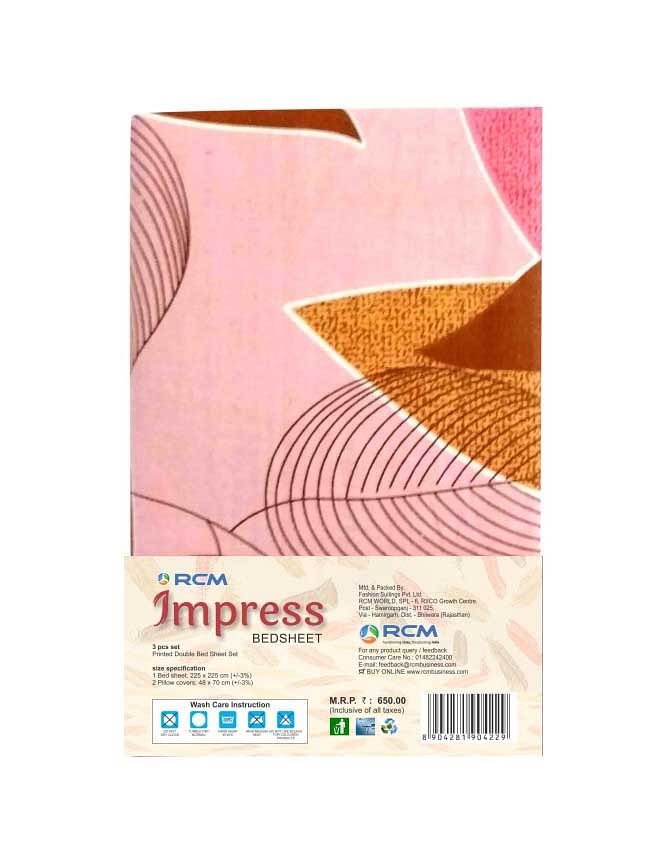 IMPRESS-DESIGN 09 100 % COTTON DOUBLE BEDSHEET
