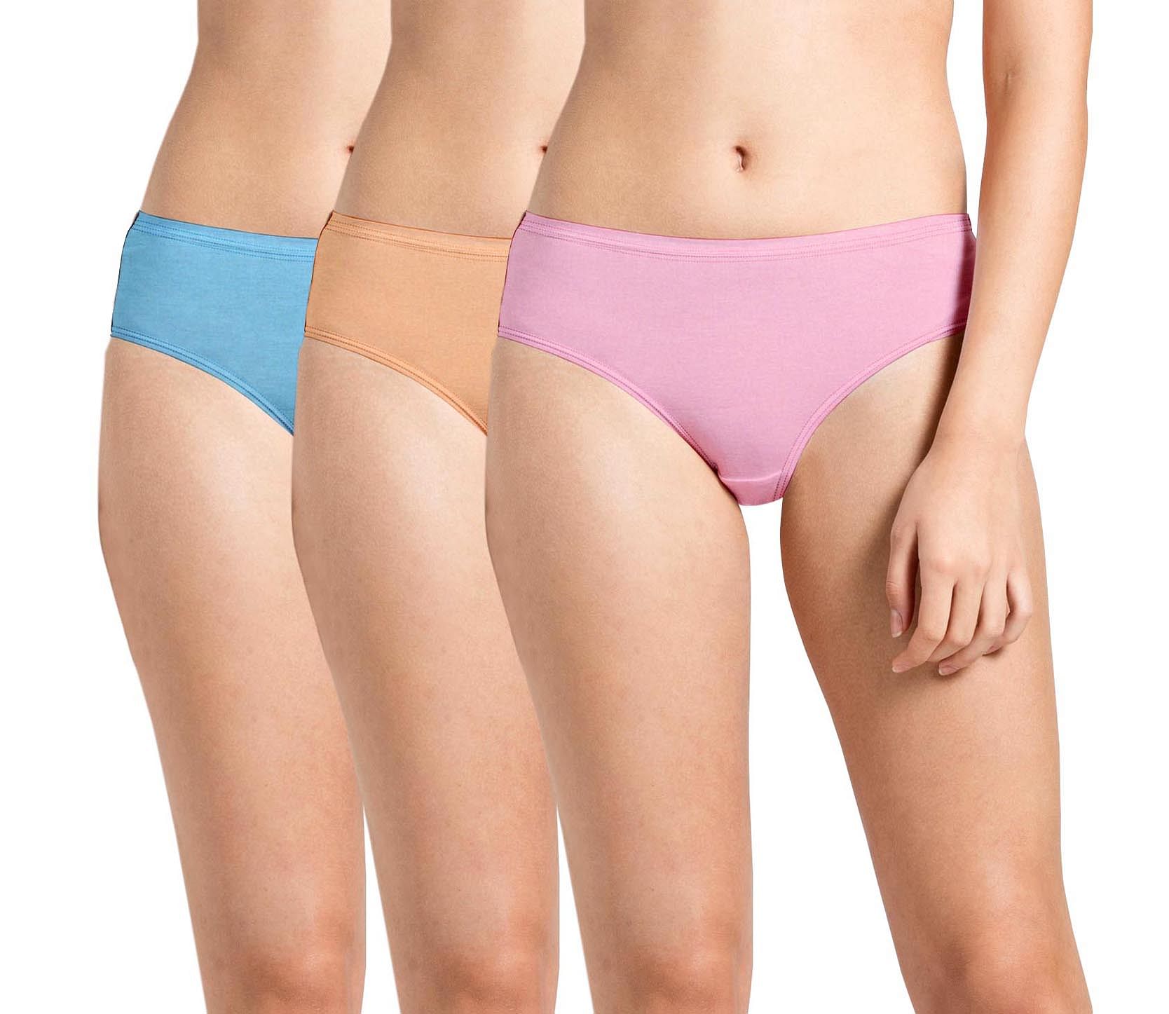 Plain Inner Elastic Panty Pack of 3 -KS003-Pack 22