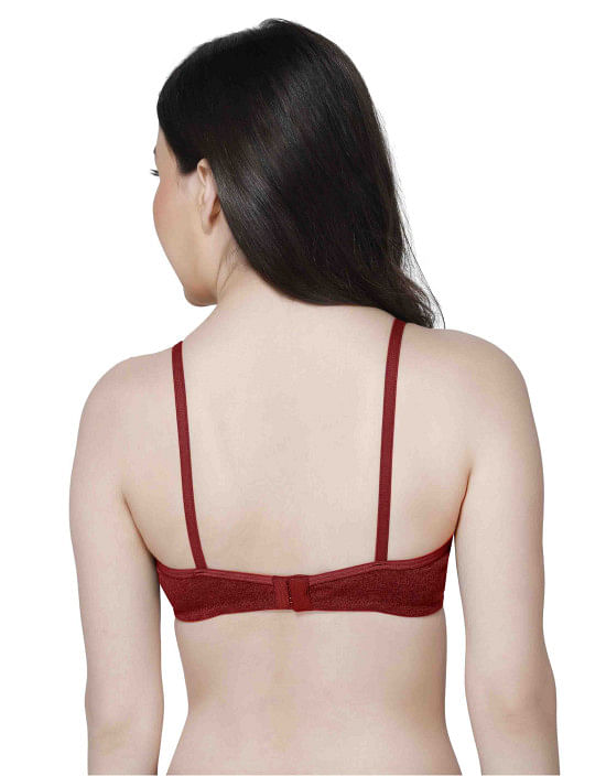 Non Padded Wirefree All Day Bra-KS007-Maroon