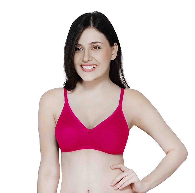 Non Padded Wirefree All Day Bra-KS007-pink