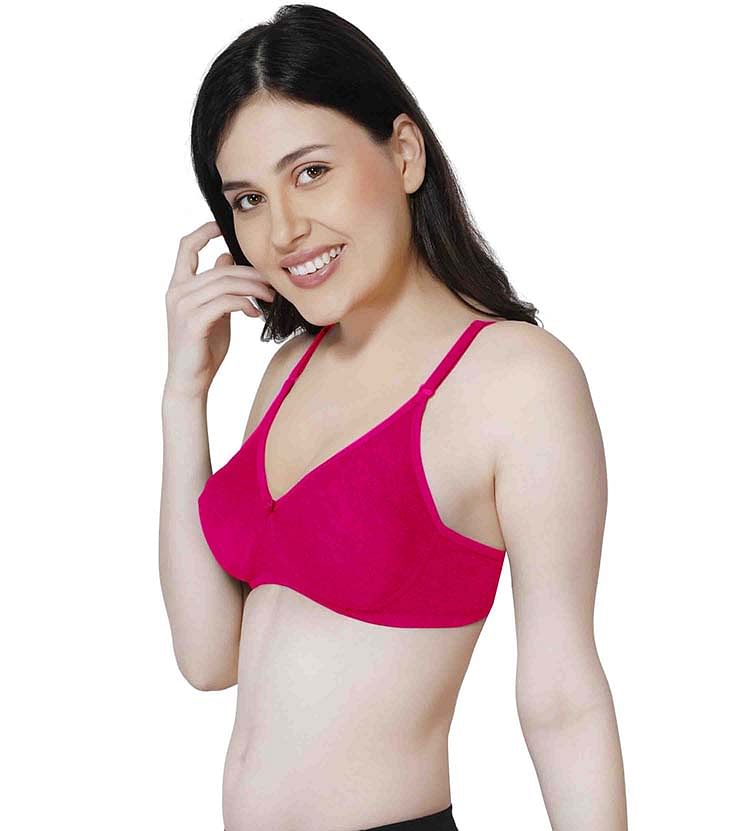 Non Padded Wirefree All Day Bra-KS007-pink