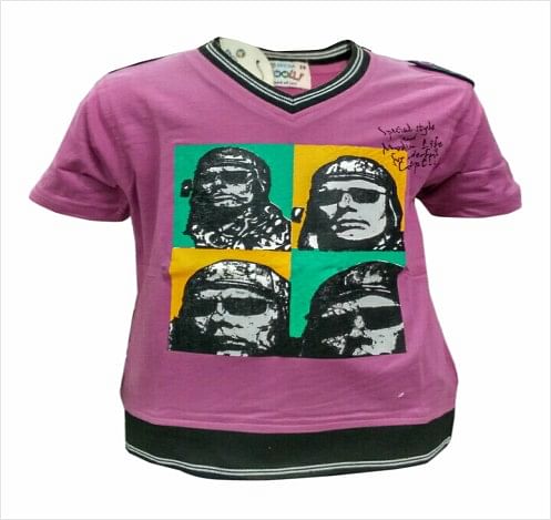 PHOTO - Purple V-neck T-shirts for Kids