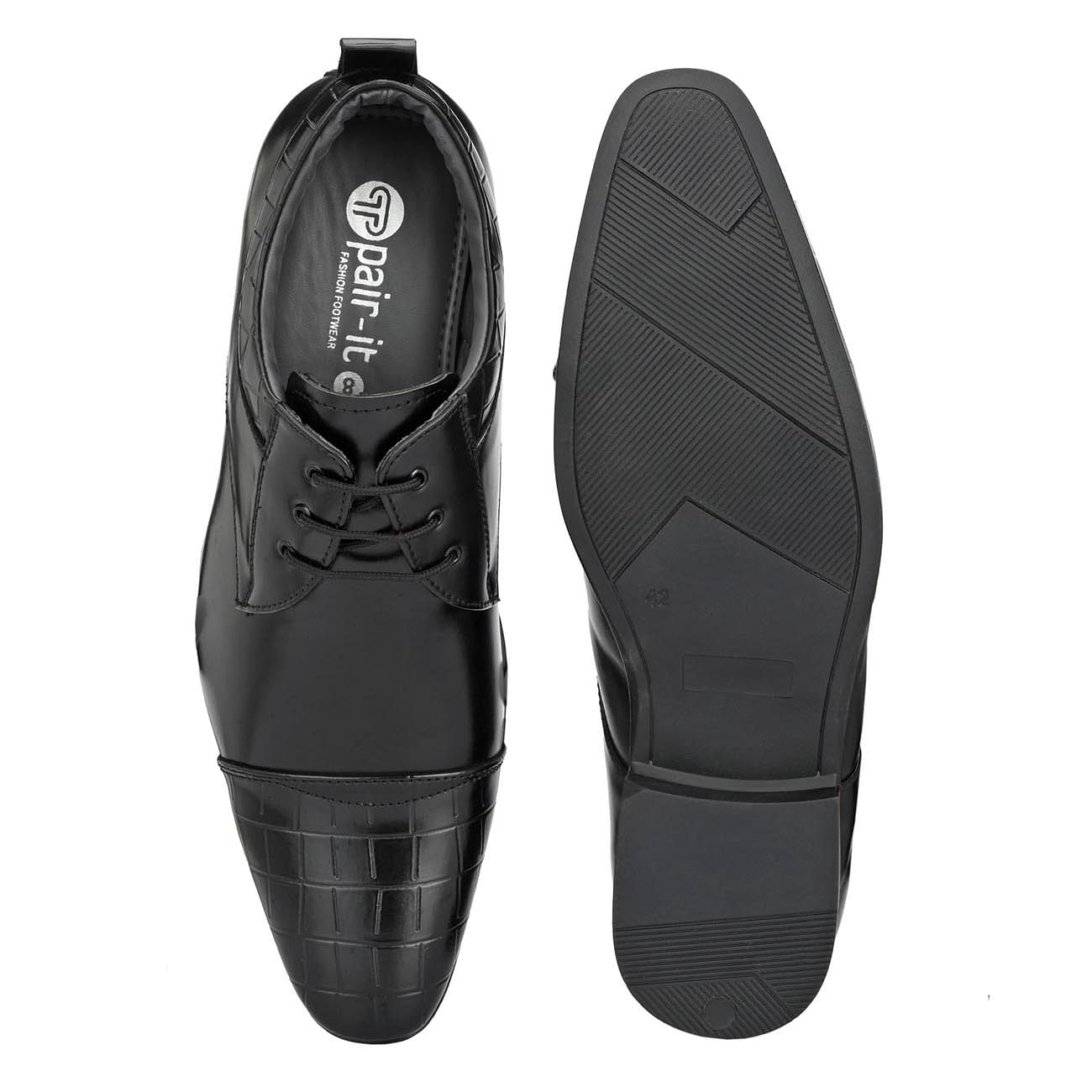 Pair-it Men's Formal Shoes - Black- LZ-T-FORMAL102