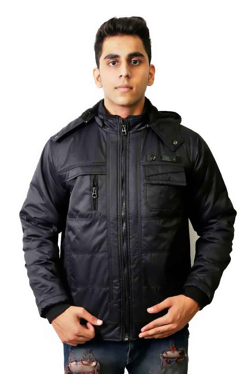 MI8 01 - Black Winter's Hood Jacket