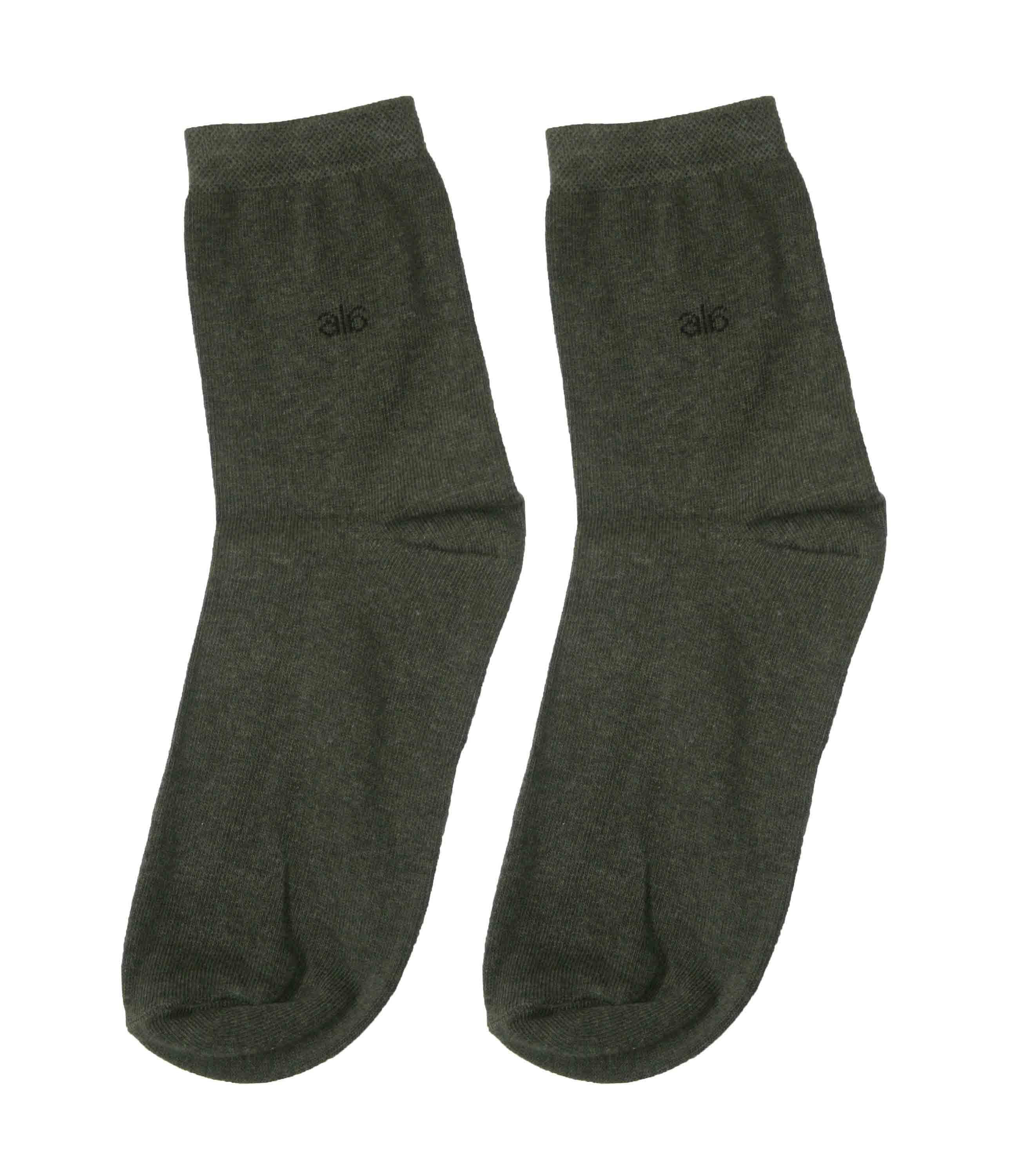 Foxy Cotton Men Socks - Ankle (Plain)-BG-Mn-Ankle Plain-001-OLV