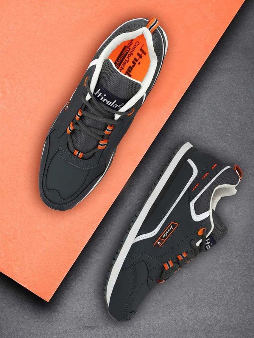 Pair-it Men's Sports Shoes - Grey-LZ-SPORTS016