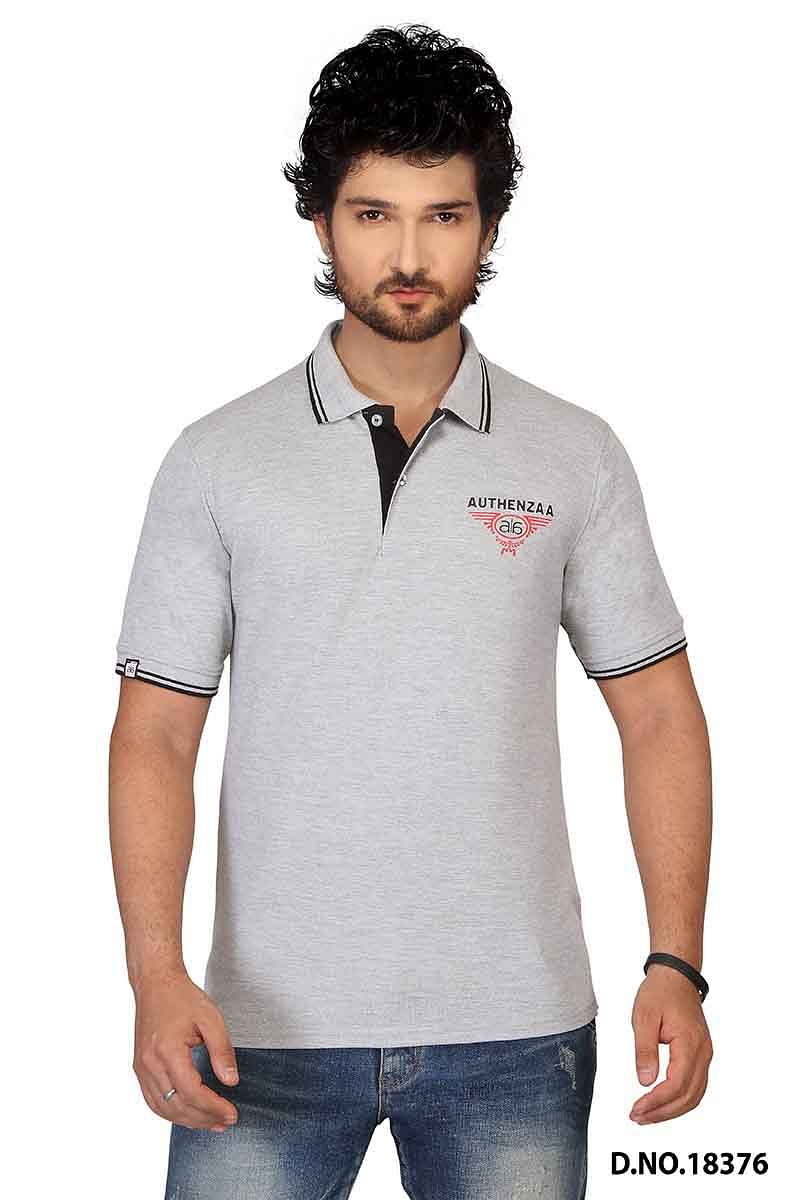 RE FPT 2-GRAY POLO T SHIRT