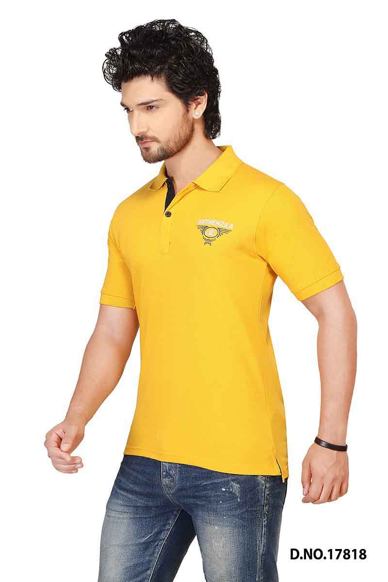 RE FPT 3-MUSTURD YELLOW POLO T SHIRT