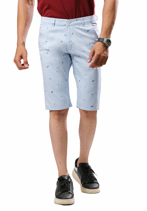 Authenzaa Shorts-CS-SH0004, Sky Blue