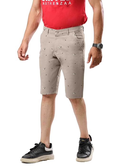 Authenzaa Shorts-CS-SH0003-Beige