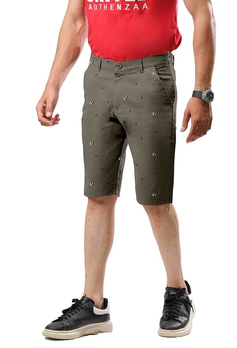 Authenzaa Shorts-CS-SH0003, Light olive 