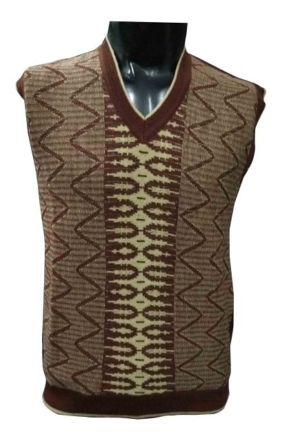 SL V NECK - Mehroon Sleeveless Sweater