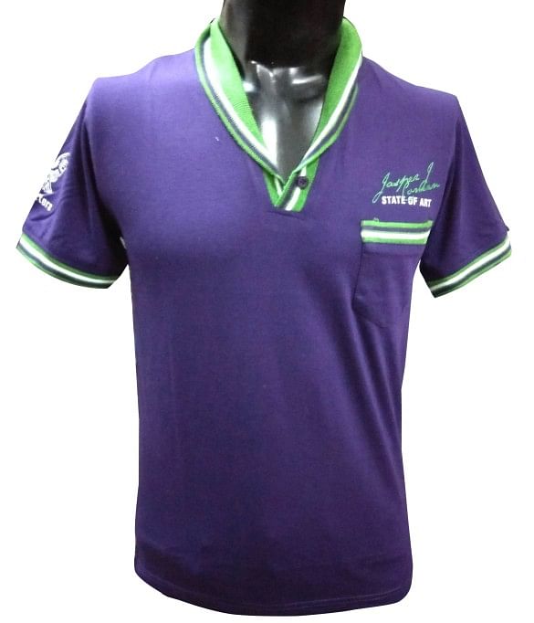 STATE OF ART - Purple Collar T-shirt