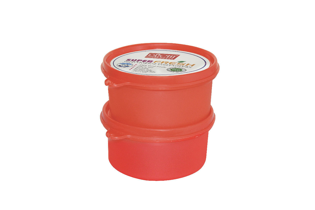 FOOD CONTAINER SET 400 ML(SET OF 2) SHADE -RED