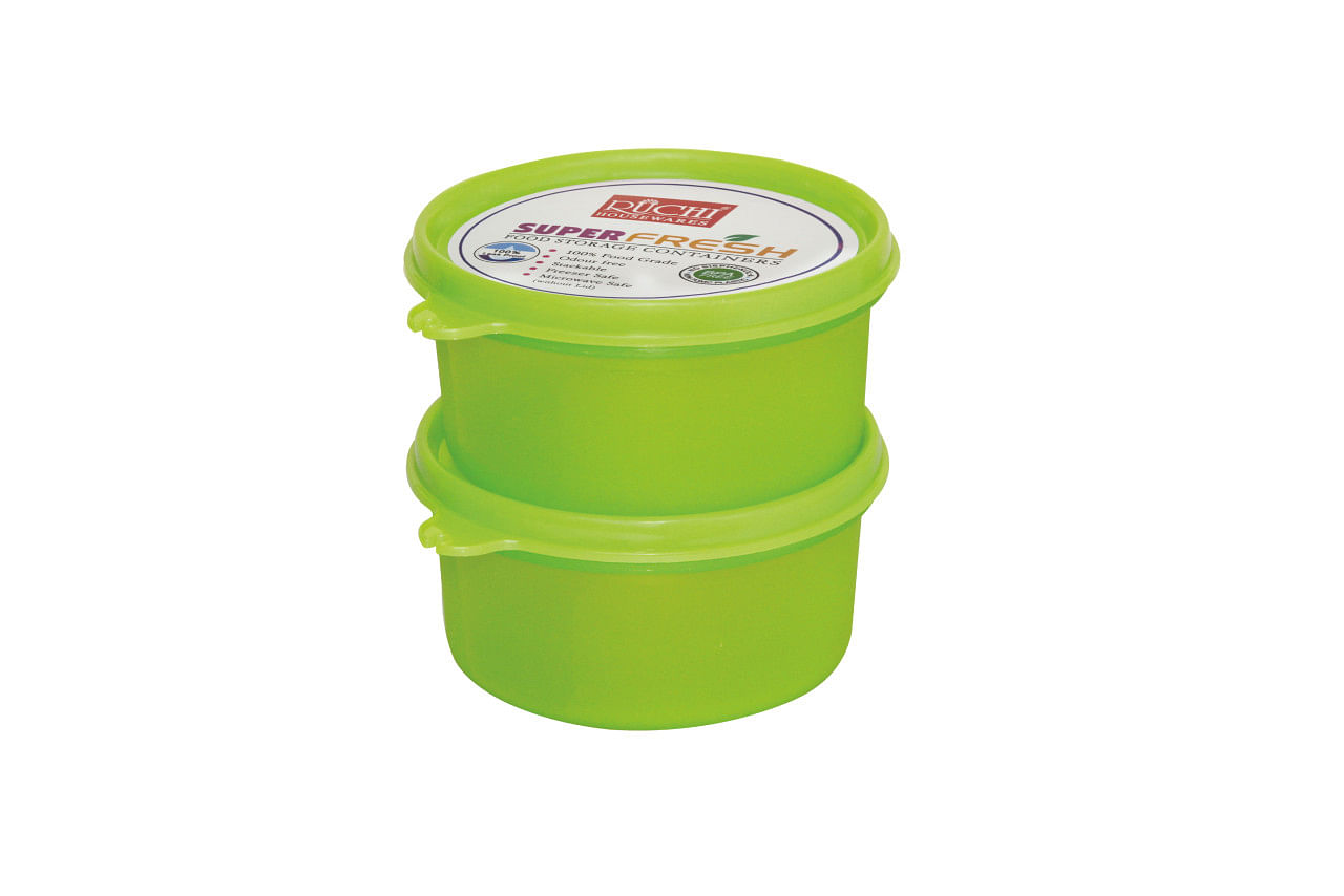 FOOD CONTAINER SET 400 ML(SET OF 2) SHADE-GREEN