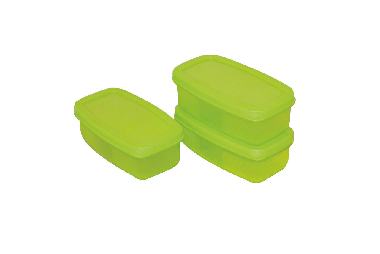 Small Food Container set 200 ml(Set Of 3) SHADE-GREEN