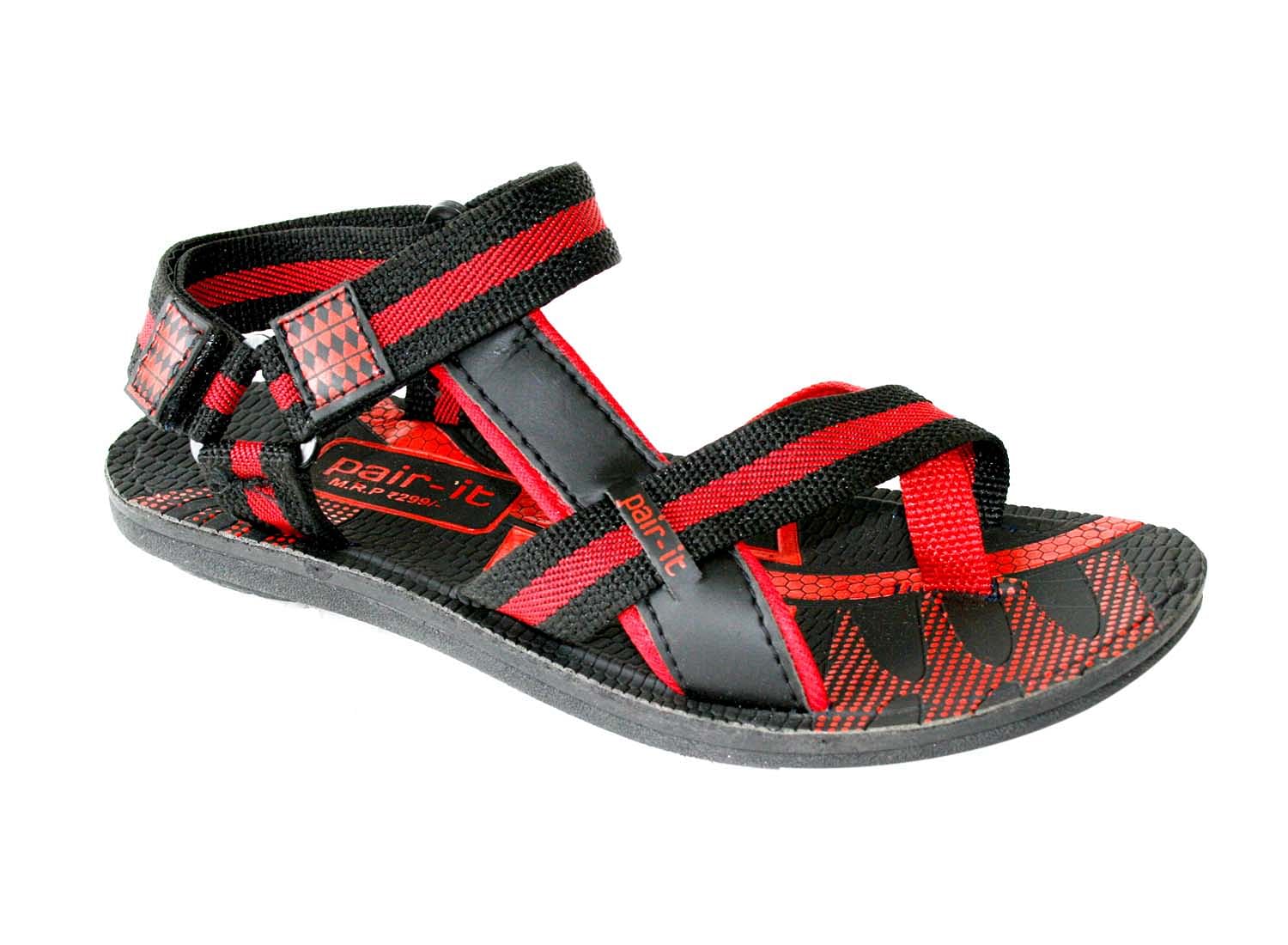 Pair-it Mn Sandals-RE-Gladio109-Black/Red