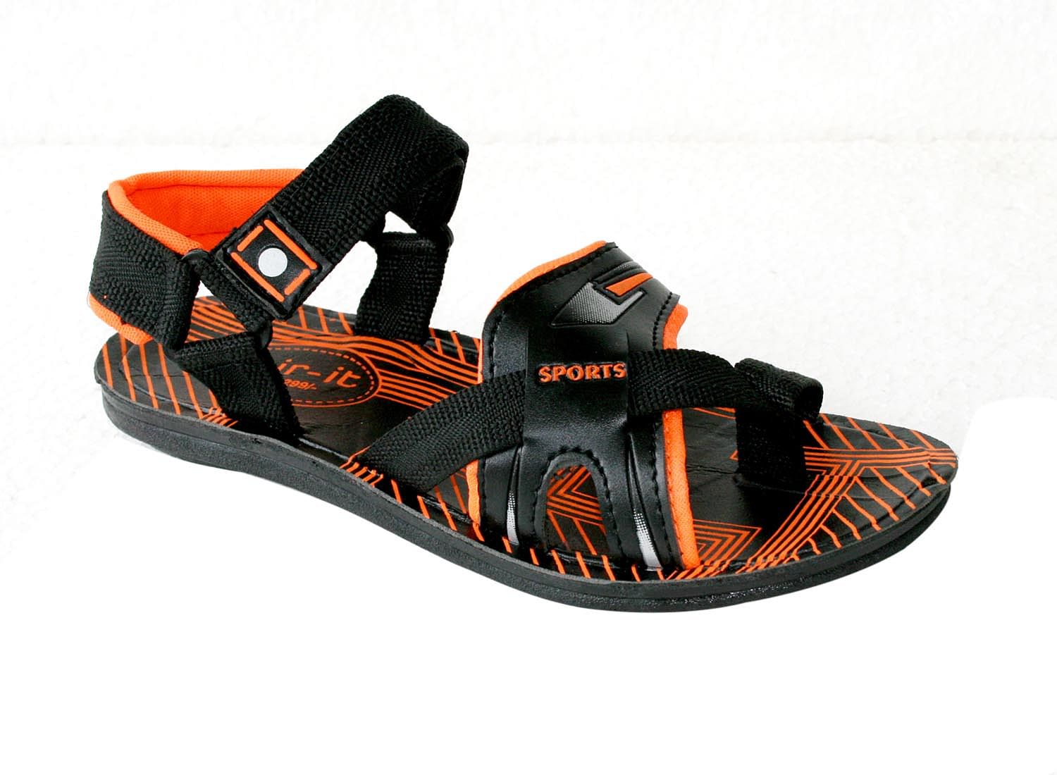 Pair-it Mn Sandals-RE-Gladio108-Black/Orange