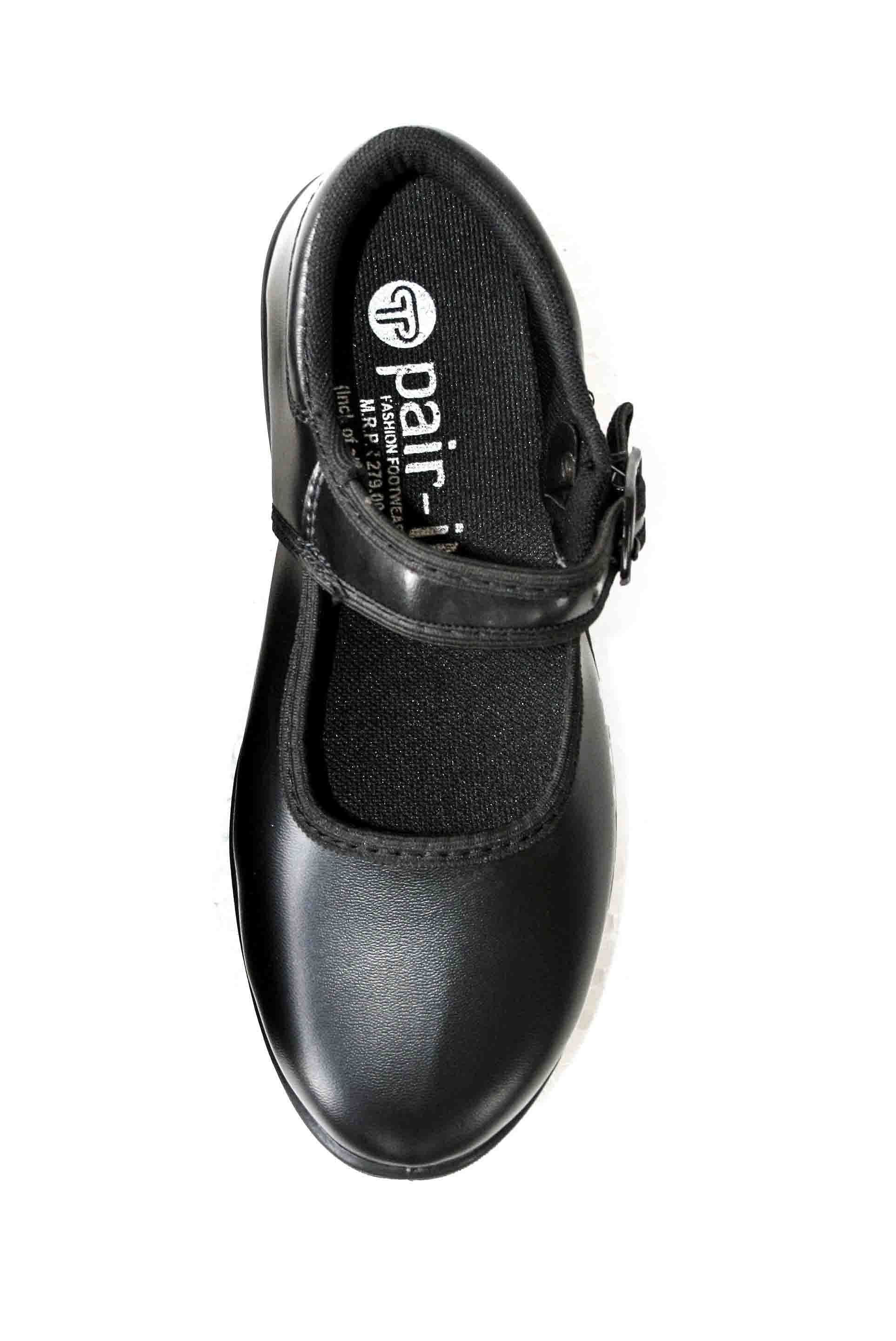 Pair-it Girls PVC School Shoe-Size- 1,2,3 - Color Black