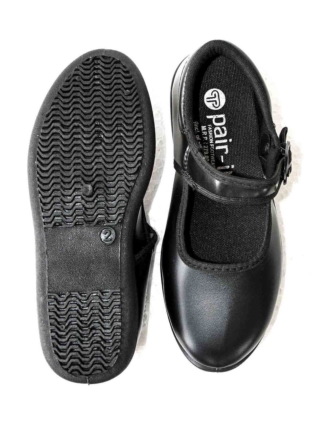 Pair-it Girls PVC School Shoe-Size 9,10 - Color Black