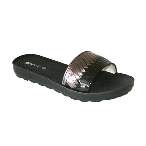 Pair-it Women PU Ladies Slippers MS-007 Black