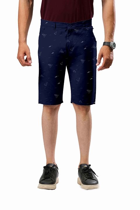 Authenzaa Shorts-CS-SH0002, Navy Blue 