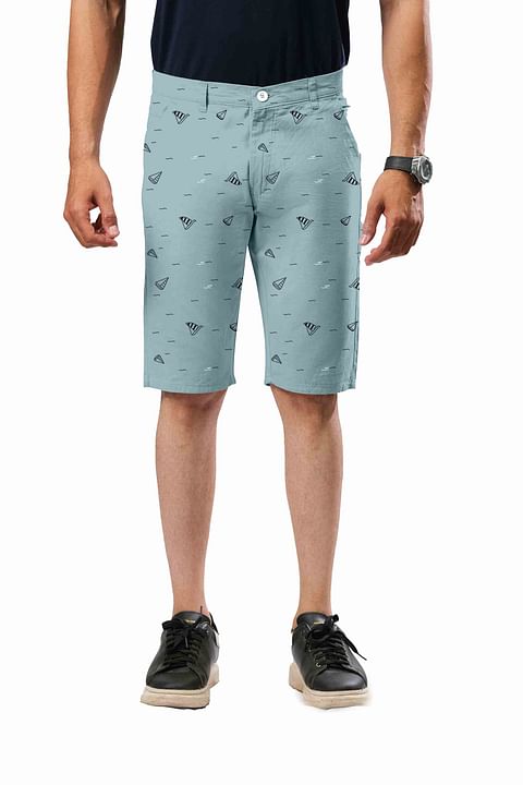 Authenzaa Shorts-CS-SH0002, Mint Blue