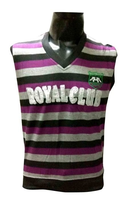 Sl V Neck Royal Club - Purple Sleeveless Sweater