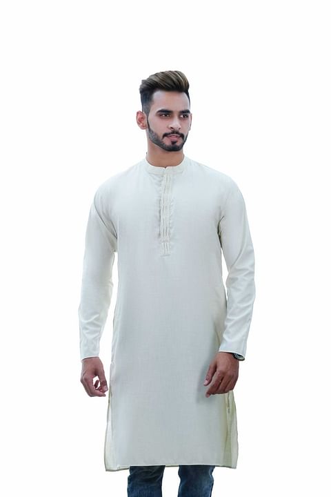 Authenzaa Estalio Full Sleeve Kurta TR-ET1001, Cream
