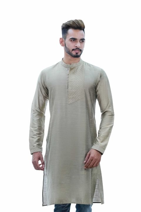 Authenzaa Estalio Full Sleeve Kurta TR-ET1001, Grey