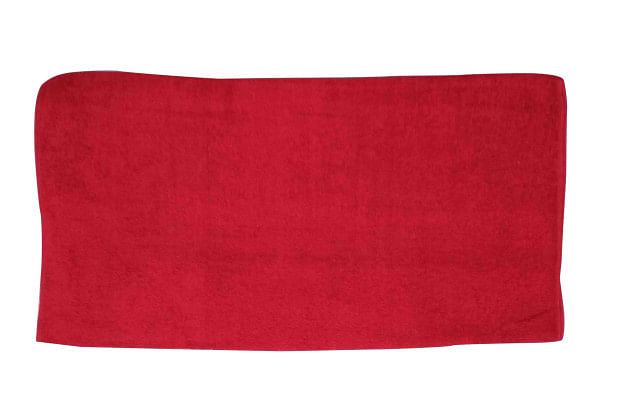 V B PLAIN 01-RED-COTTON TERRY TOWEL