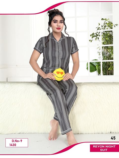 WMN NIGHTY 2PCSSET CS-WN0002, GREY