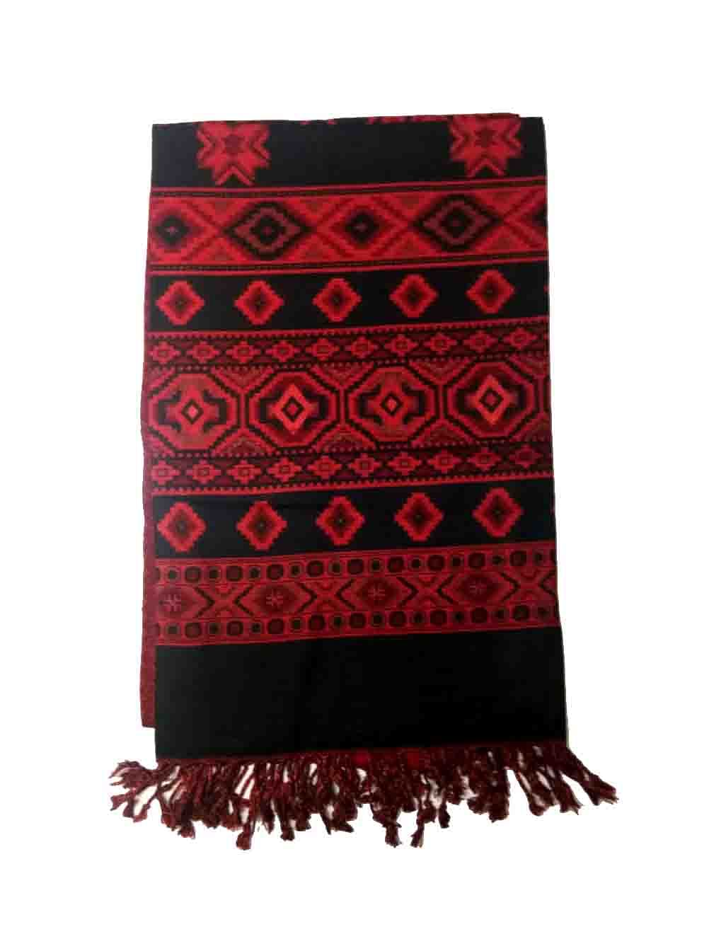 WOMEN SHAWL-RED/BLACK-WSWL 235 D NO 4
