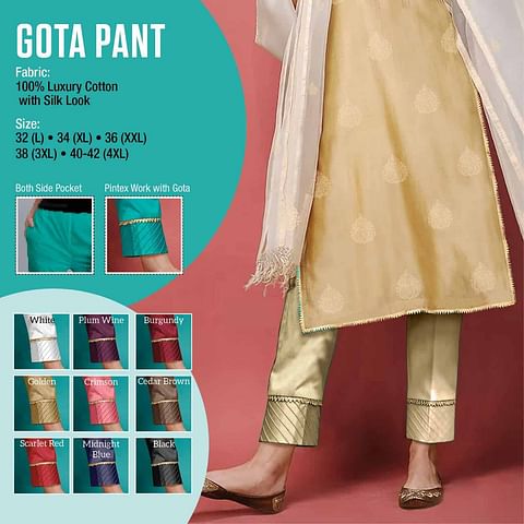 WMN PALAZZO GOTA PANT GOLDEN