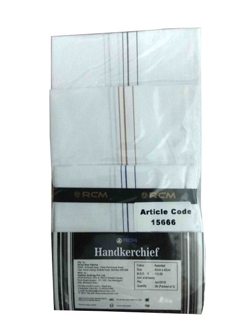 SRF 01 - White Handkerchief (Pack of 3)