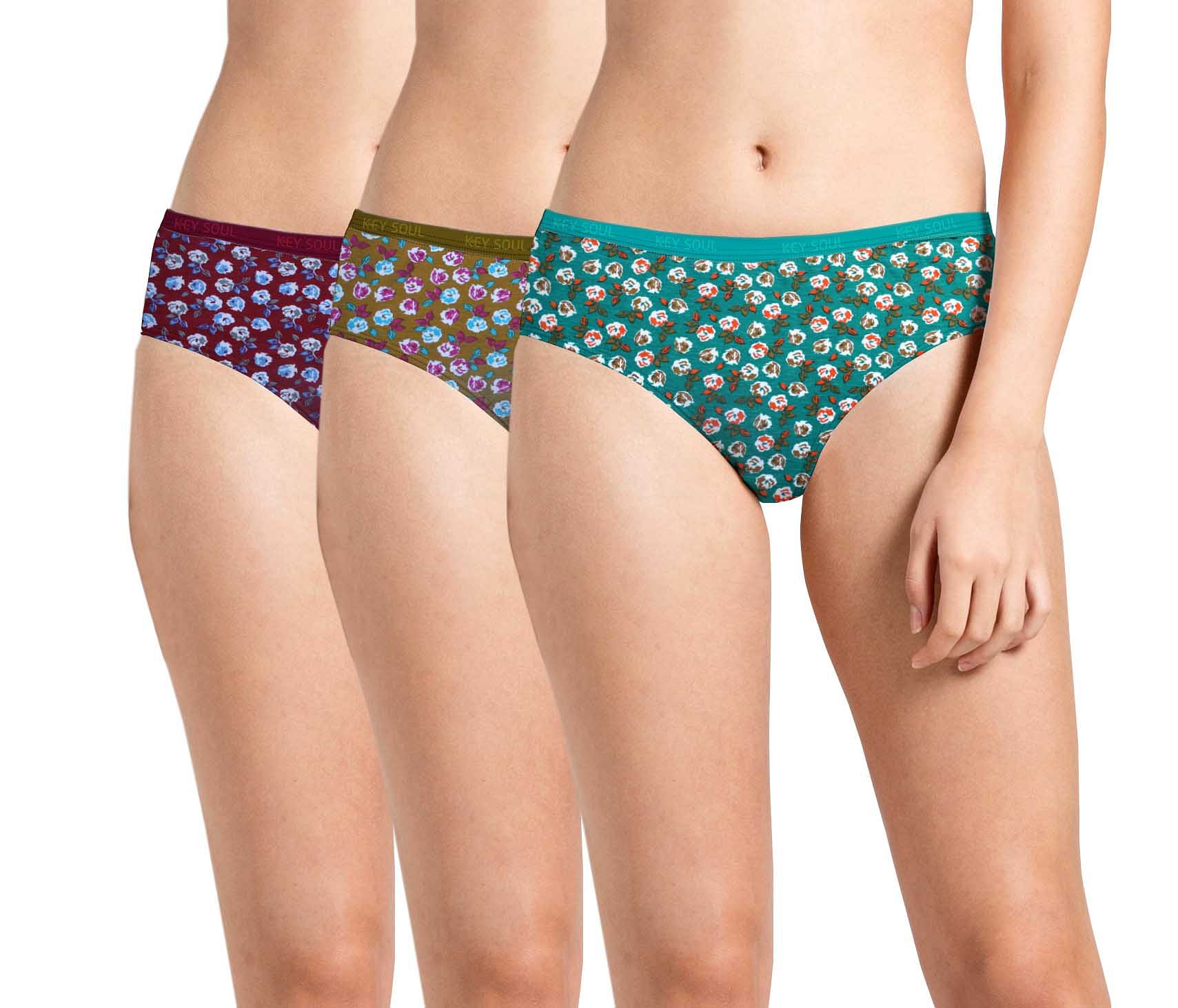 Printed Outer Elastic Panty Pack of 3 KS002 O3 Pack39