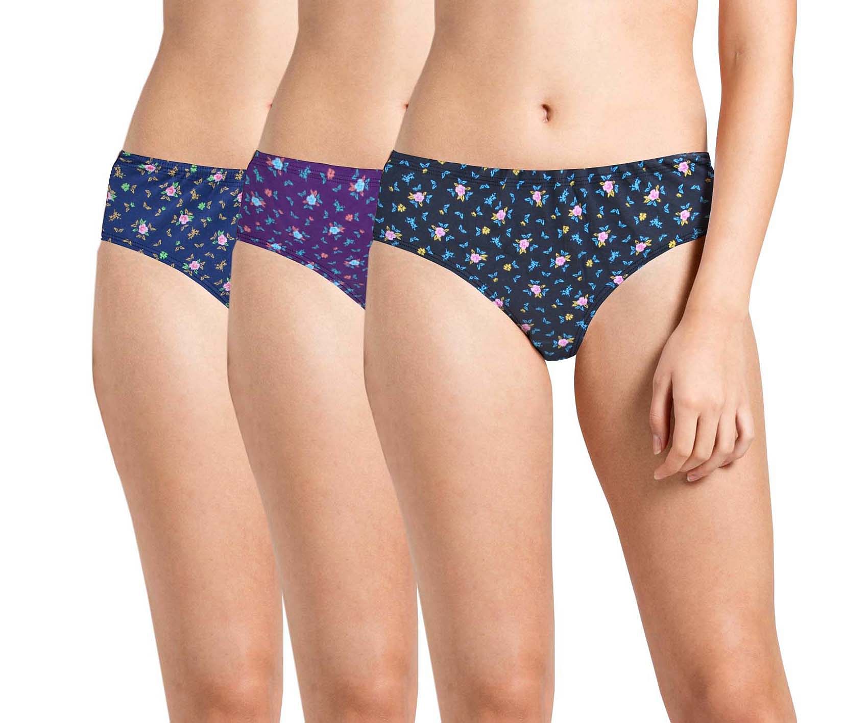 Printed Inner Elastic Panty Pack of 3 -KS004-PACK 35 3XL SIZE ONLY