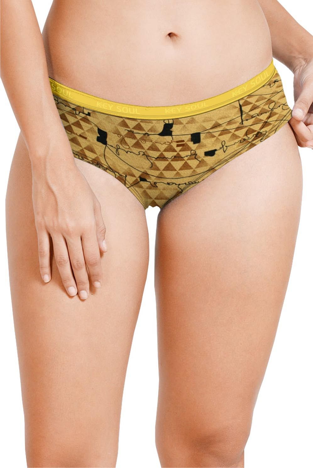Printed Outer Elastic Panty Pack of 3 - KS002 - Pack - 29 - 3xl/105