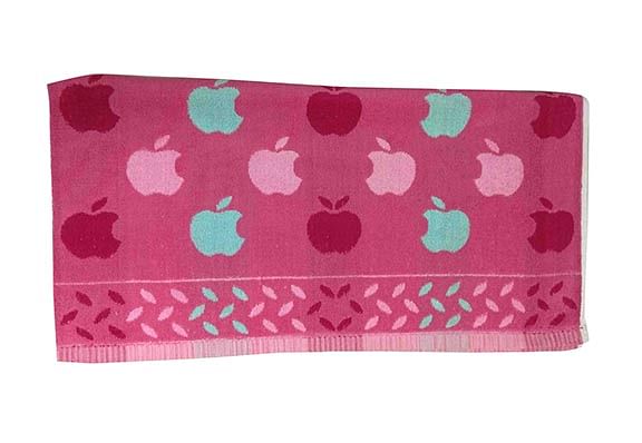 APPLE 1-PINK-COTTON TERRY TOWEL